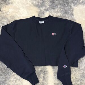 Champion Navy Reverse Weave Crewneck